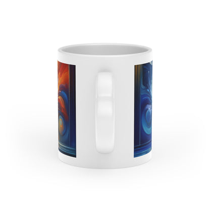 Techno Spiritual Synthesis Heart-Shaped Mug - ATUH.ART