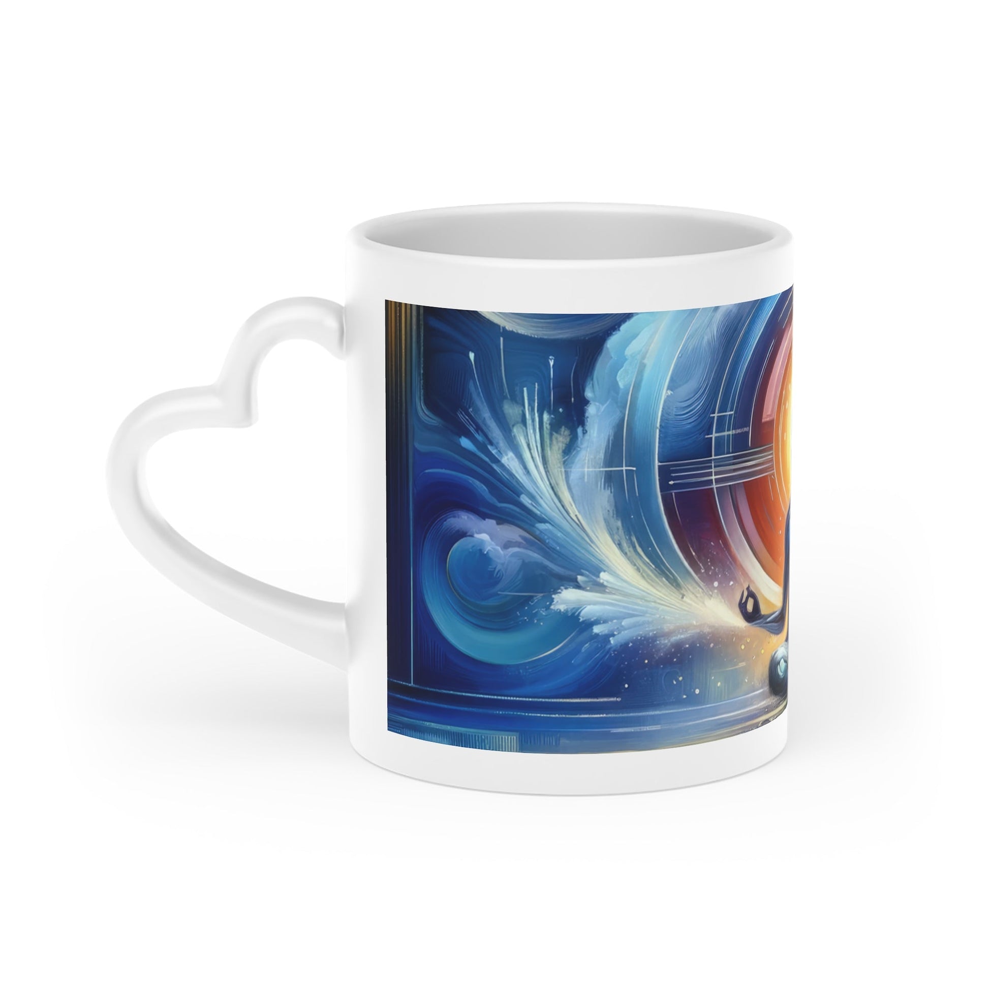 Techno Spiritual Synthesis Heart-Shaped Mug - ATUH.ART