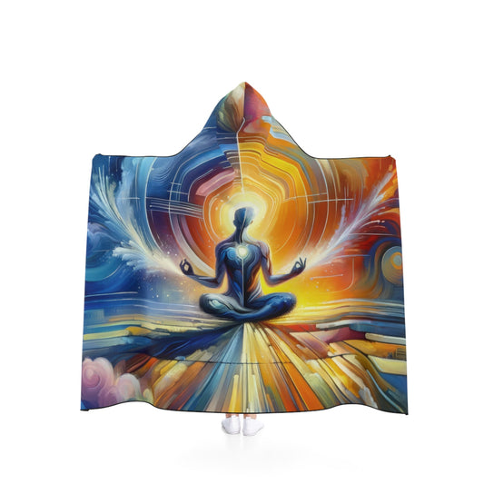 Techno Spiritual Synthesis Hooded Blanket - ATUH.ART