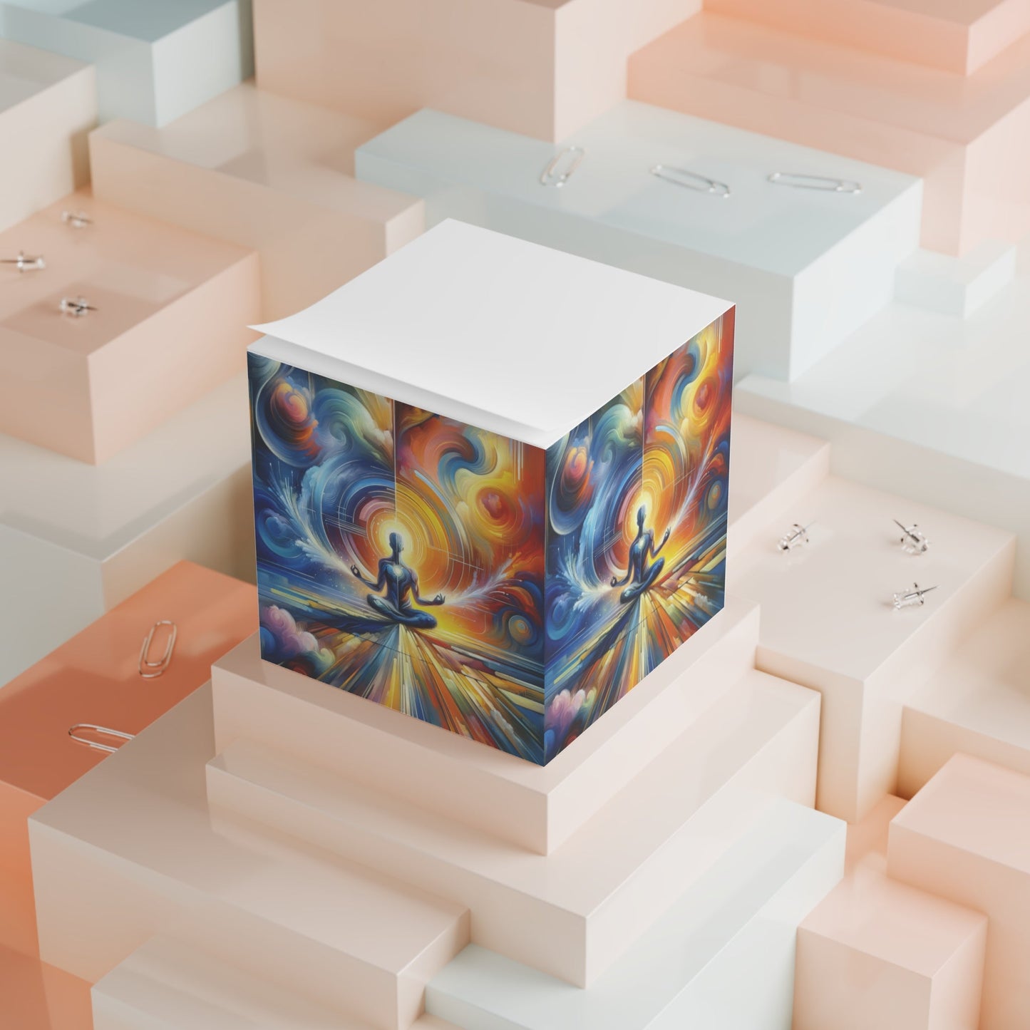 Techno Spiritual Synthesis Note Cube - ATUH.ART