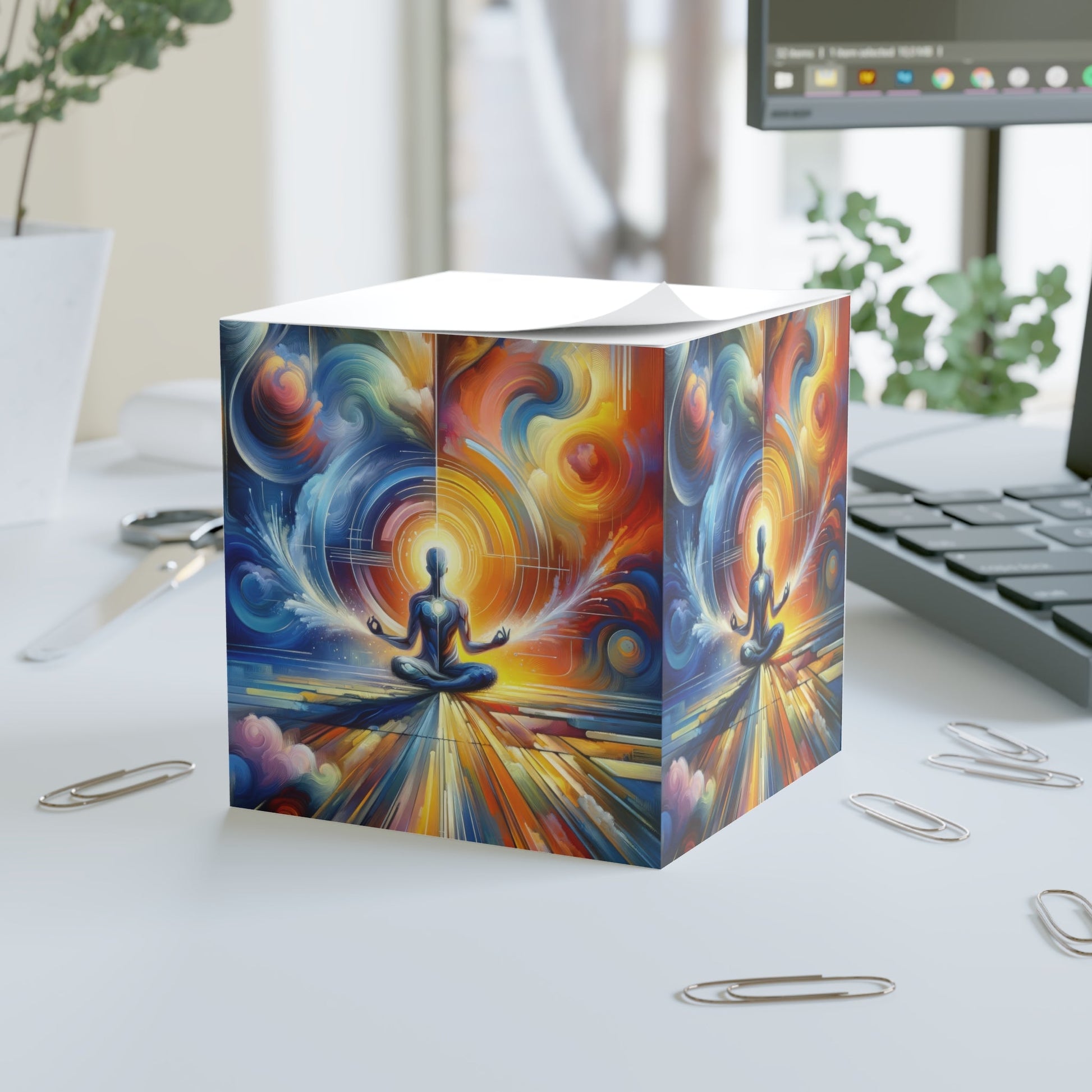 Techno Spiritual Synthesis Note Cube - ATUH.ART
