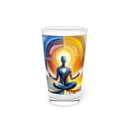 Techno Spiritual Synthesis Pint Glass, 16oz - ATUH.ART