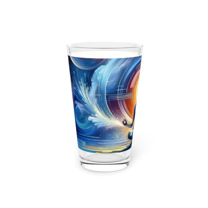 Techno Spiritual Synthesis Pint Glass, 16oz - ATUH.ART