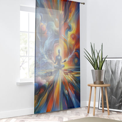 Techno Spiritual Synthesis Window Curtain - ATUH.ART