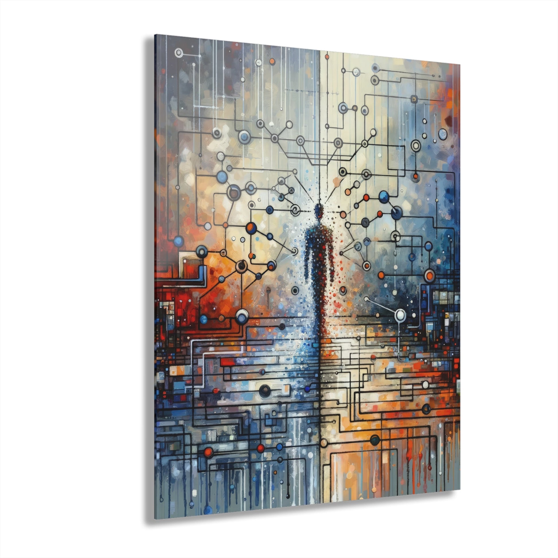 Technological Connectivity Bridge Acrylic Prints (French Cleat Hanging) - ATUH.ART