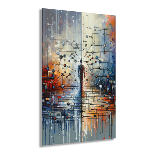 Technological Connectivity Bridge Acrylic Prints (French Cleat Hanging) - ATUH.ART