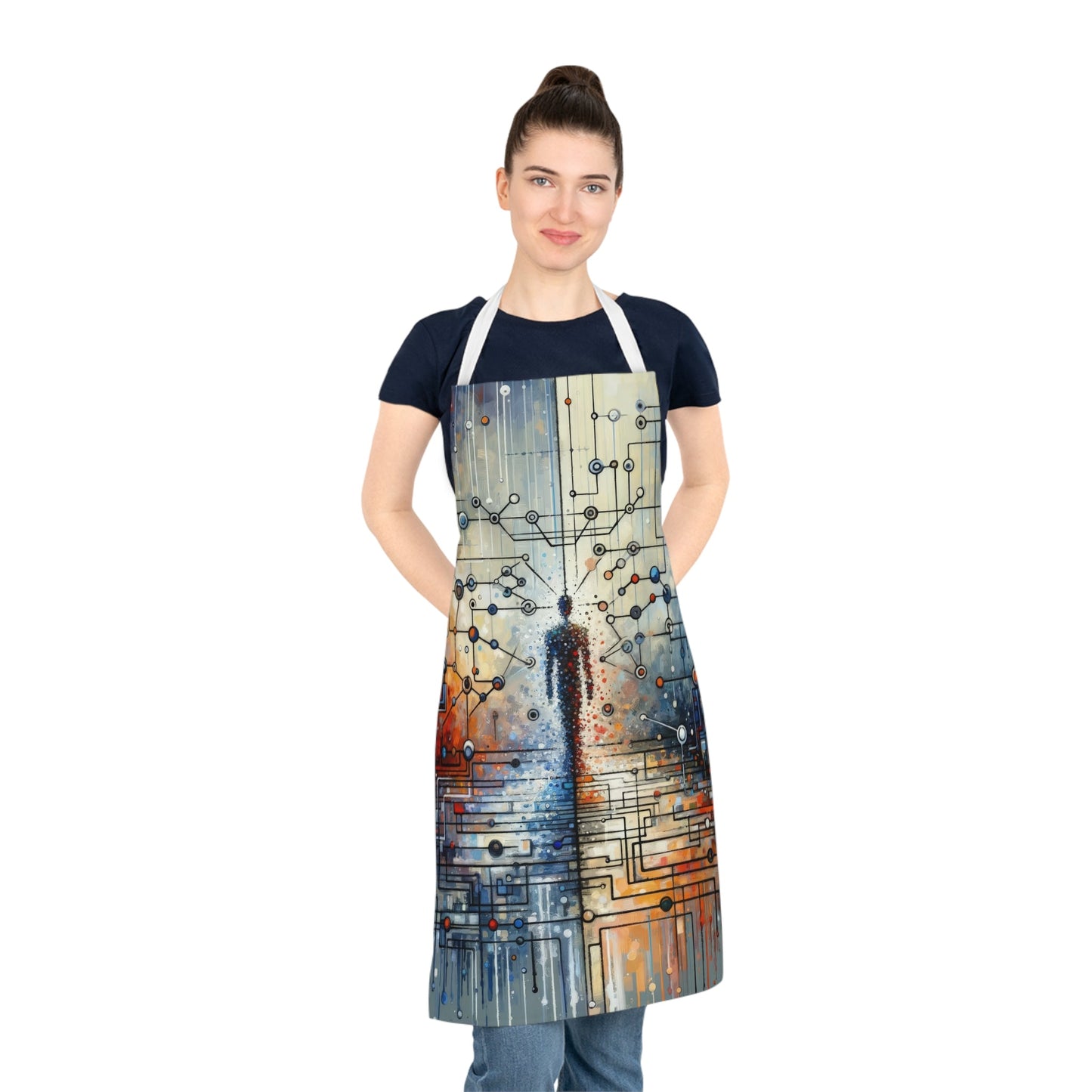 Technological Connectivity Bridge Adult Apron (AOP) - ATUH.ART