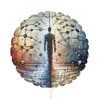 Technological Connectivity Bridge Balloon (Round and Heart-shaped), 11" - ATUH.ART