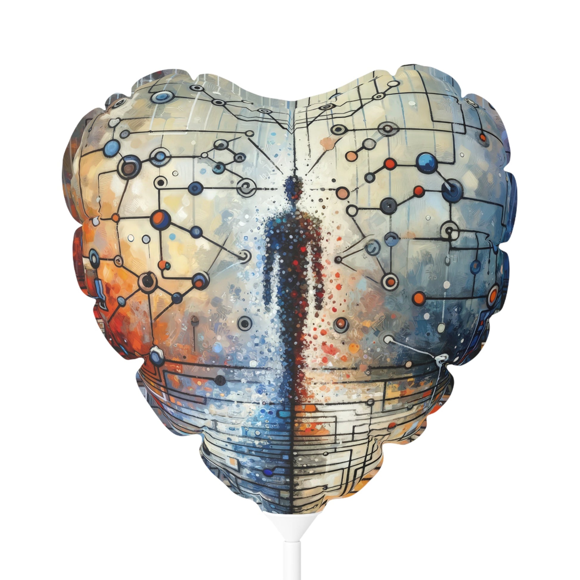 Technological Connectivity Bridge Balloon (Round and Heart-shaped), 11" - ATUH.ART