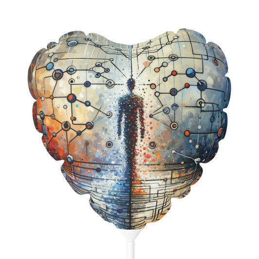 Technological Connectivity Bridge Balloon (Round and Heart-shaped), 11" - ATUH.ART