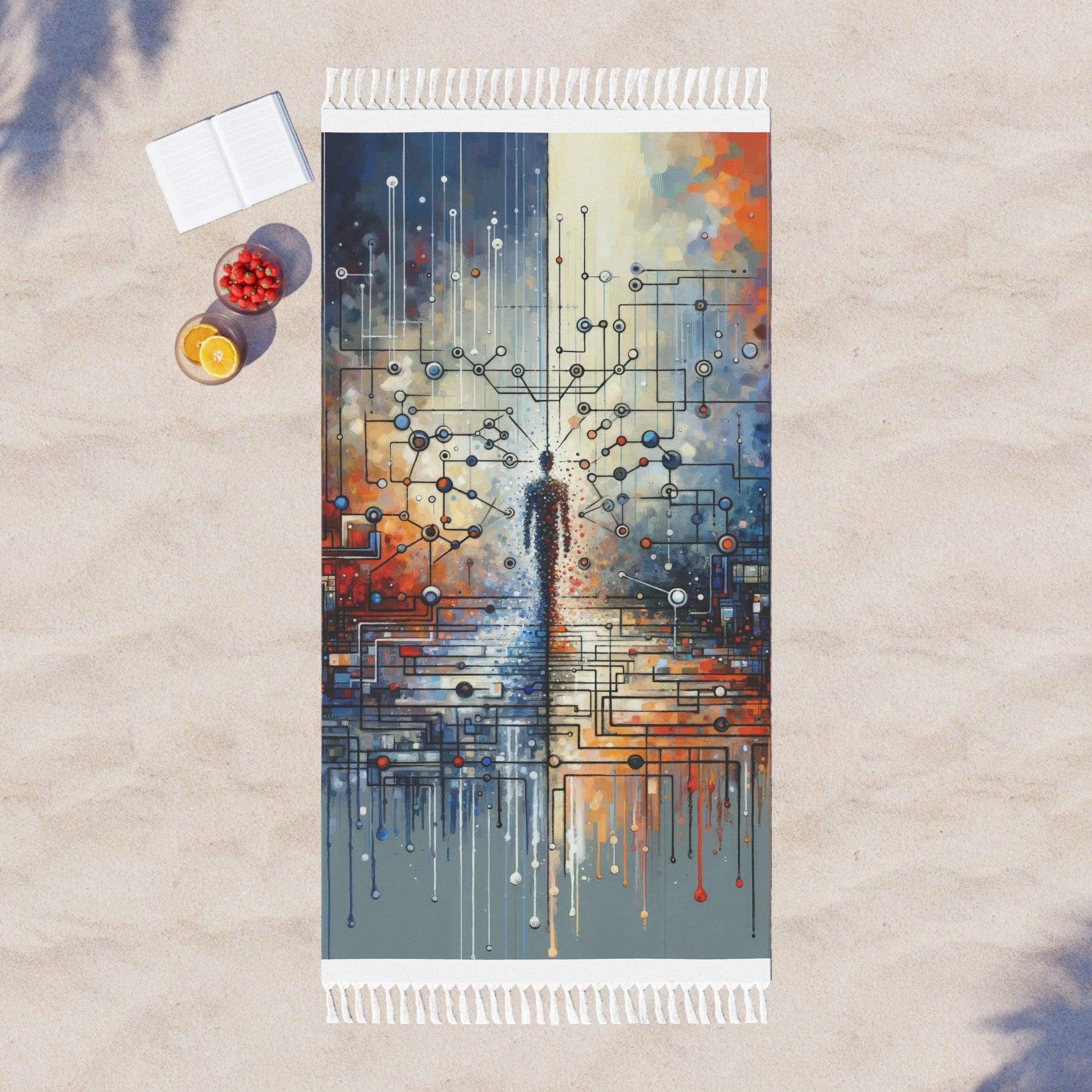 Technological Connectivity Bridge Boho Beach Cloth - ATUH.ART