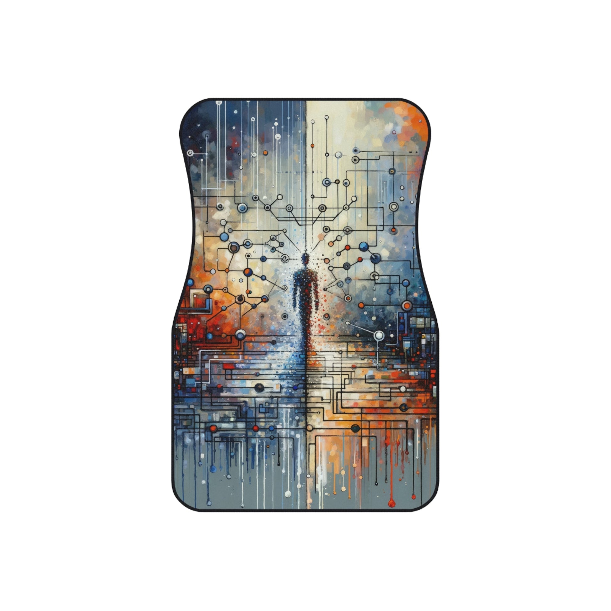 Technological Connectivity Bridge Car Mats (Set of 4) - ATUH.ART