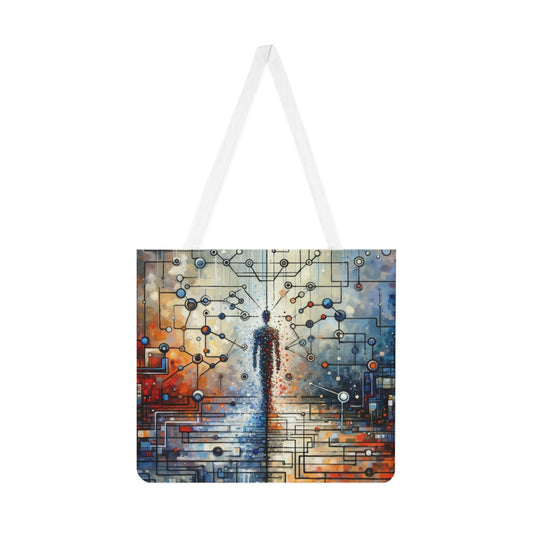 Technological Connectivity Bridge Shoulder Tote Bag (AOP) - ATUH.ART