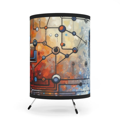 Technological Connectivity Bridge Tripod Lamp with High-Res Printed Shade, US\CA plug - ATUH.ART