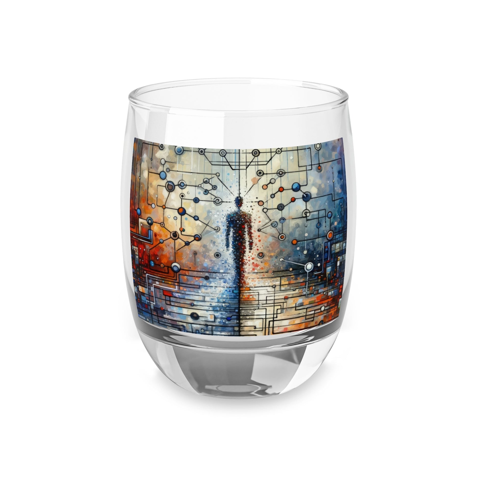 Technological Connectivity Bridge Whiskey Glass - ATUH.ART