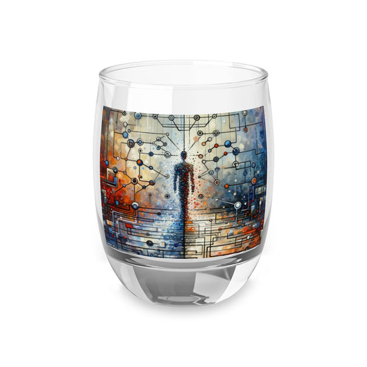 Technological Connectivity Bridge Whiskey Glass - ATUH.ART