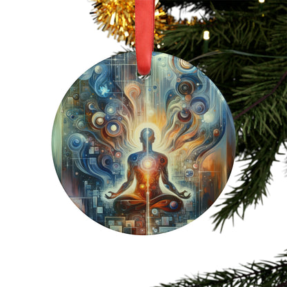 Technological Spiritual Synthesis Acrylic Ornament with Ribbon - ATUH.ART