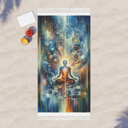 Technological Spiritual Synthesis Boho Beach Cloth - ATUH.ART