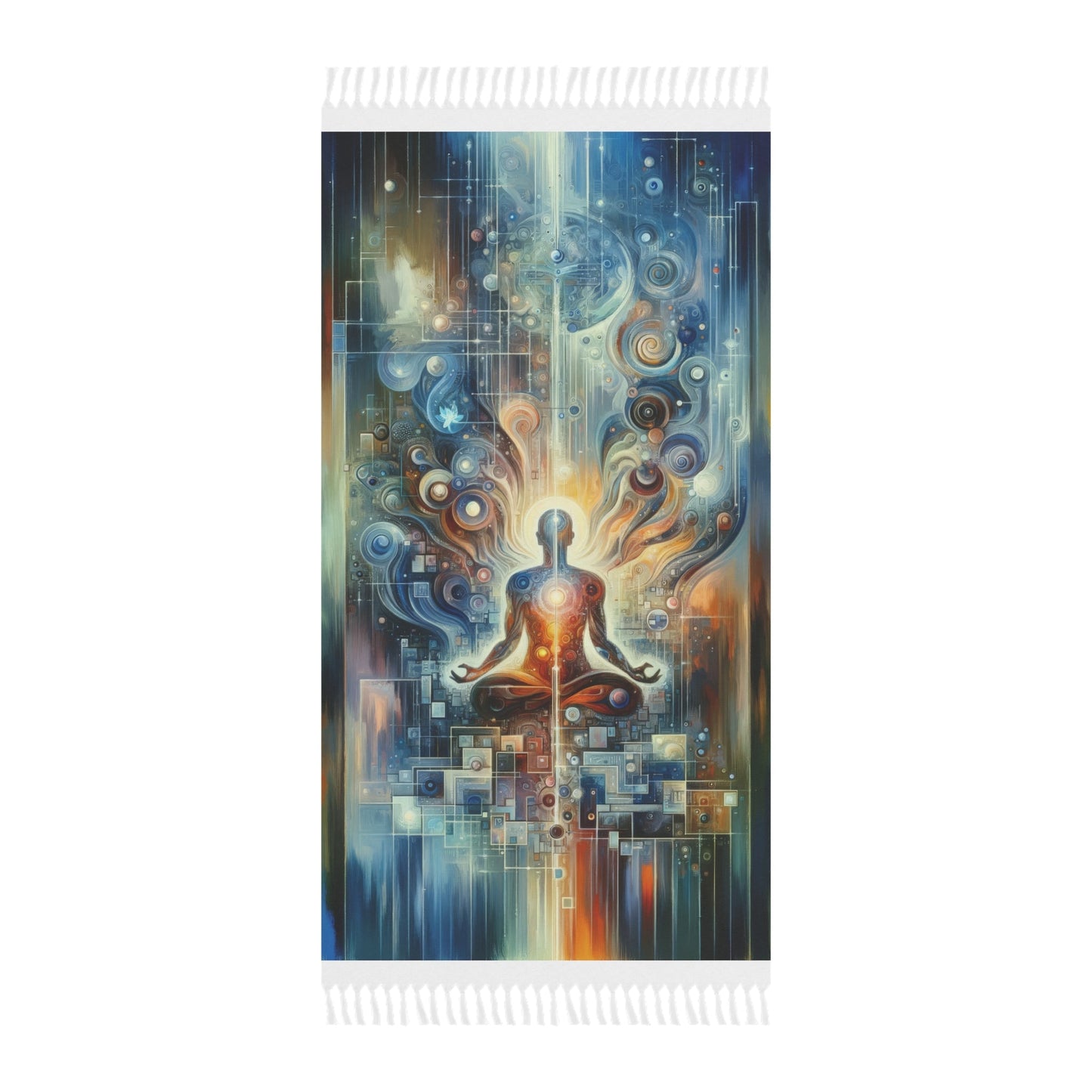 Technological Spiritual Synthesis Boho Beach Cloth - ATUH.ART