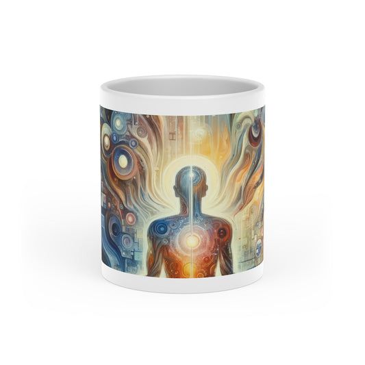 Technological Spiritual Synthesis Heart-Shaped Mug - ATUH.ART