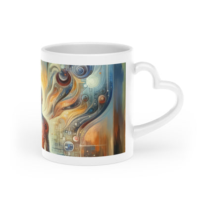 Technological Spiritual Synthesis Heart-Shaped Mug - ATUH.ART