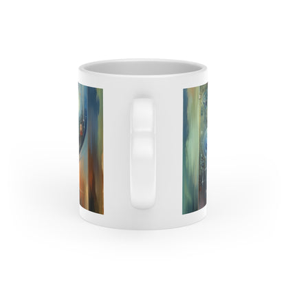 Technological Spiritual Synthesis Heart-Shaped Mug - ATUH.ART