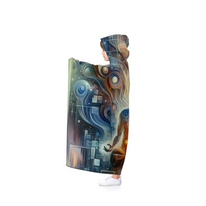 Technological Spiritual Synthesis Hooded Blanket - ATUH.ART