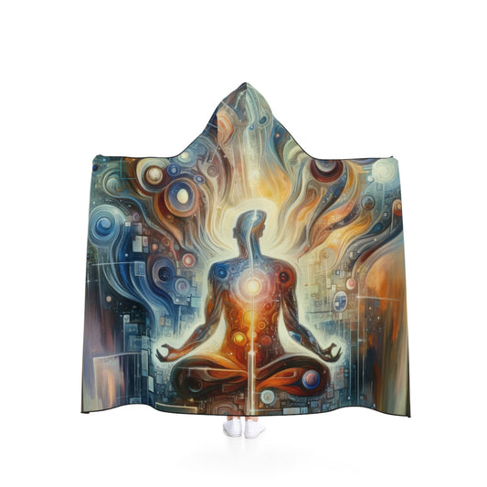 Technological Spiritual Synthesis Hooded Blanket - ATUH.ART