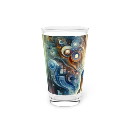 Technological Spiritual Synthesis Pint Glass, 16oz - ATUH.ART