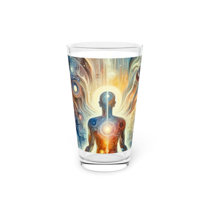 Technological Spiritual Synthesis Pint Glass, 16oz - ATUH.ART