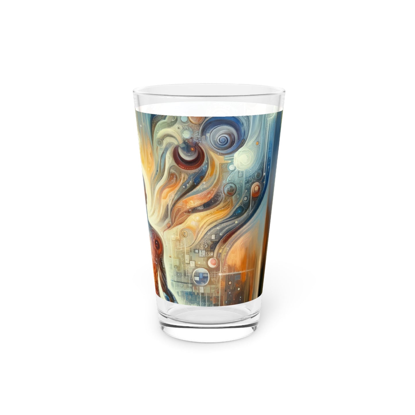 Technological Spiritual Synthesis Pint Glass, 16oz - ATUH.ART