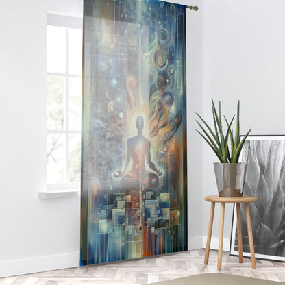 Technological Spiritual Synthesis Window Curtain - ATUH.ART