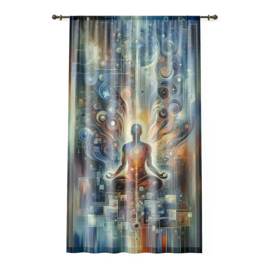 Technological Spiritual Synthesis Window Curtain - ATUH.ART