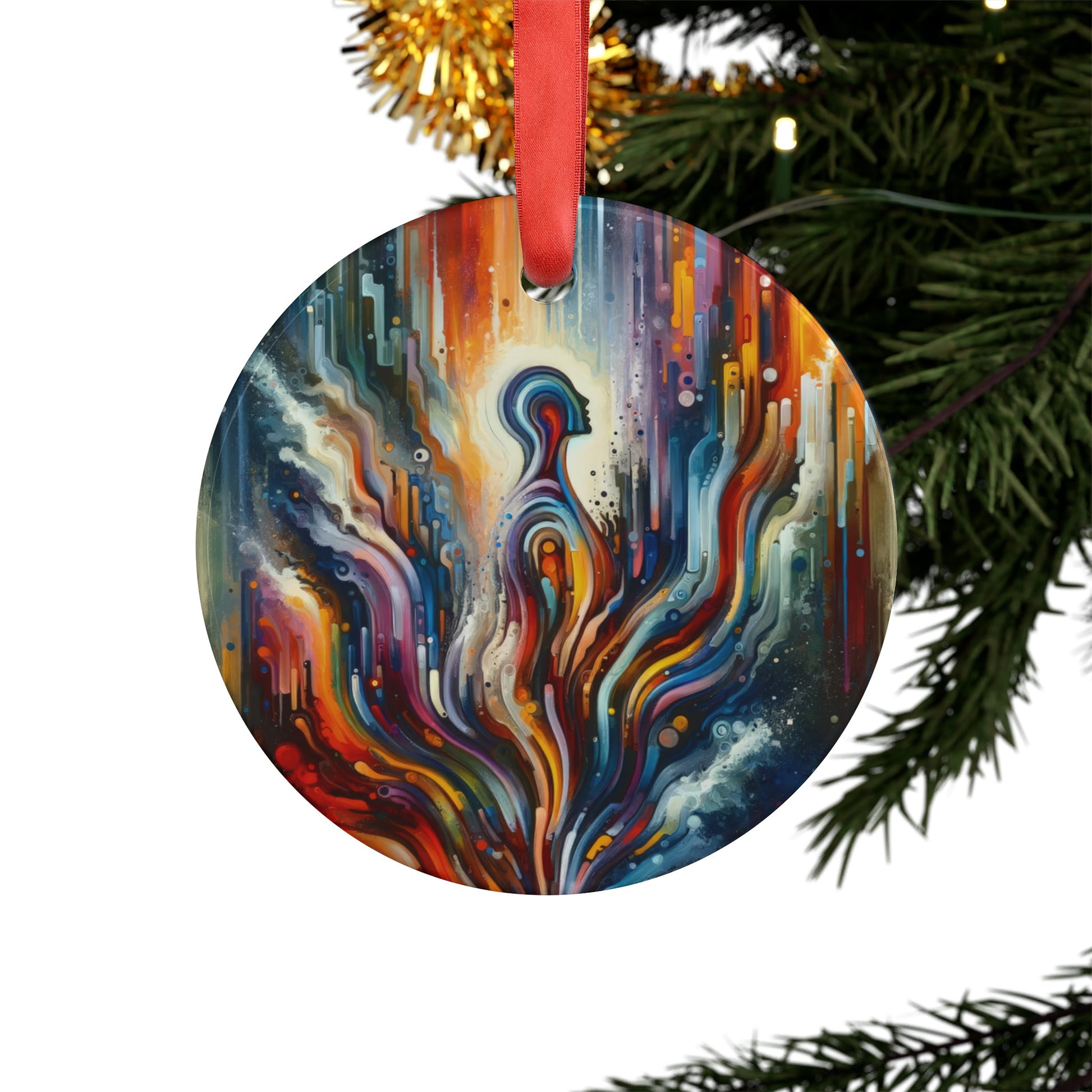 Threshold Collective Consciousness Acrylic Ornament with Ribbon - ATUH.ART
