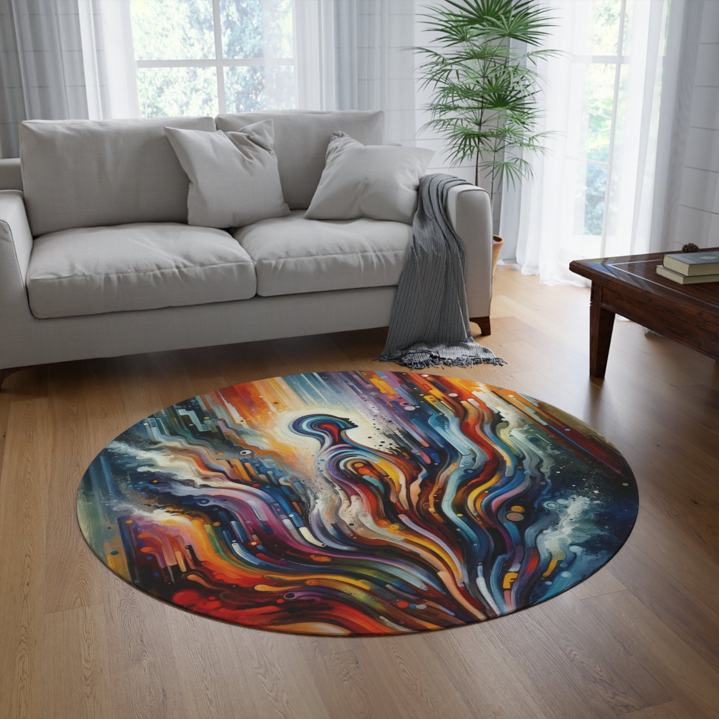 Threshold Collective Consciousness Round Rug - ATUH.ART