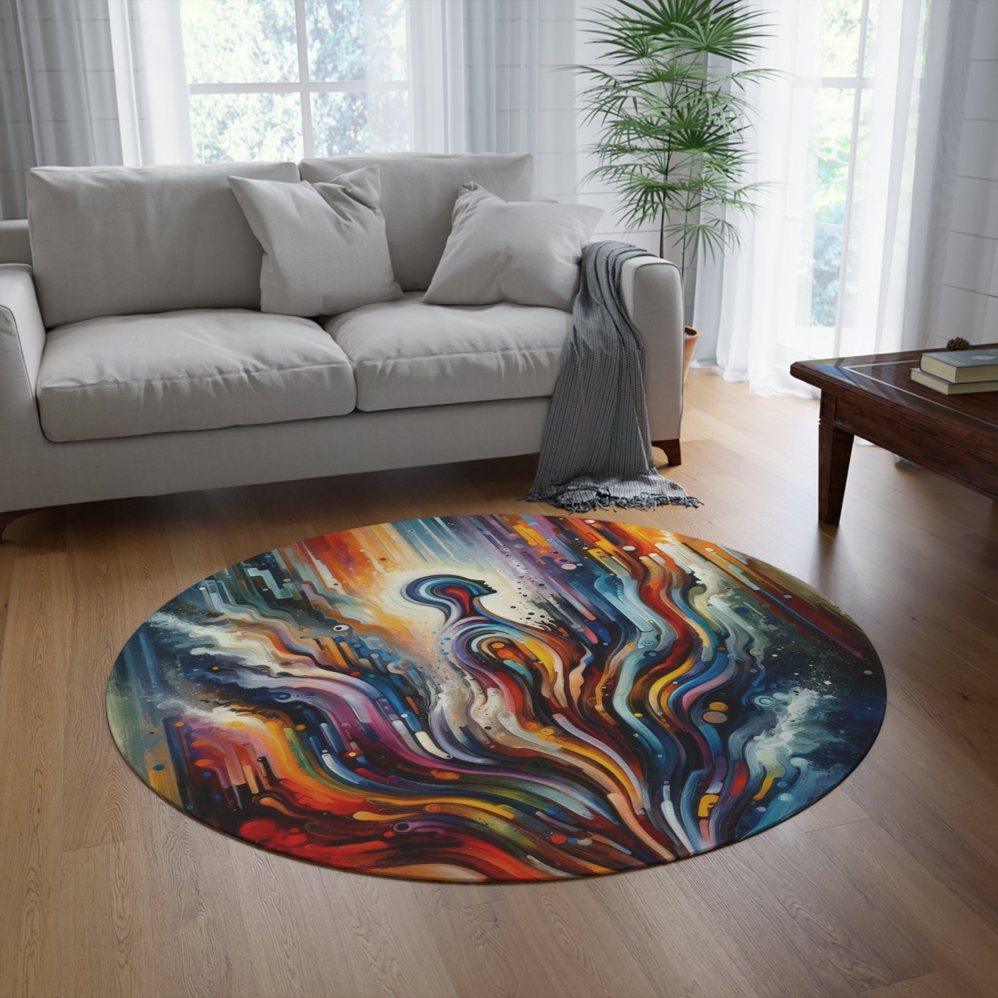 Threshold Collective Consciousness Round Rug - ATUH.ART