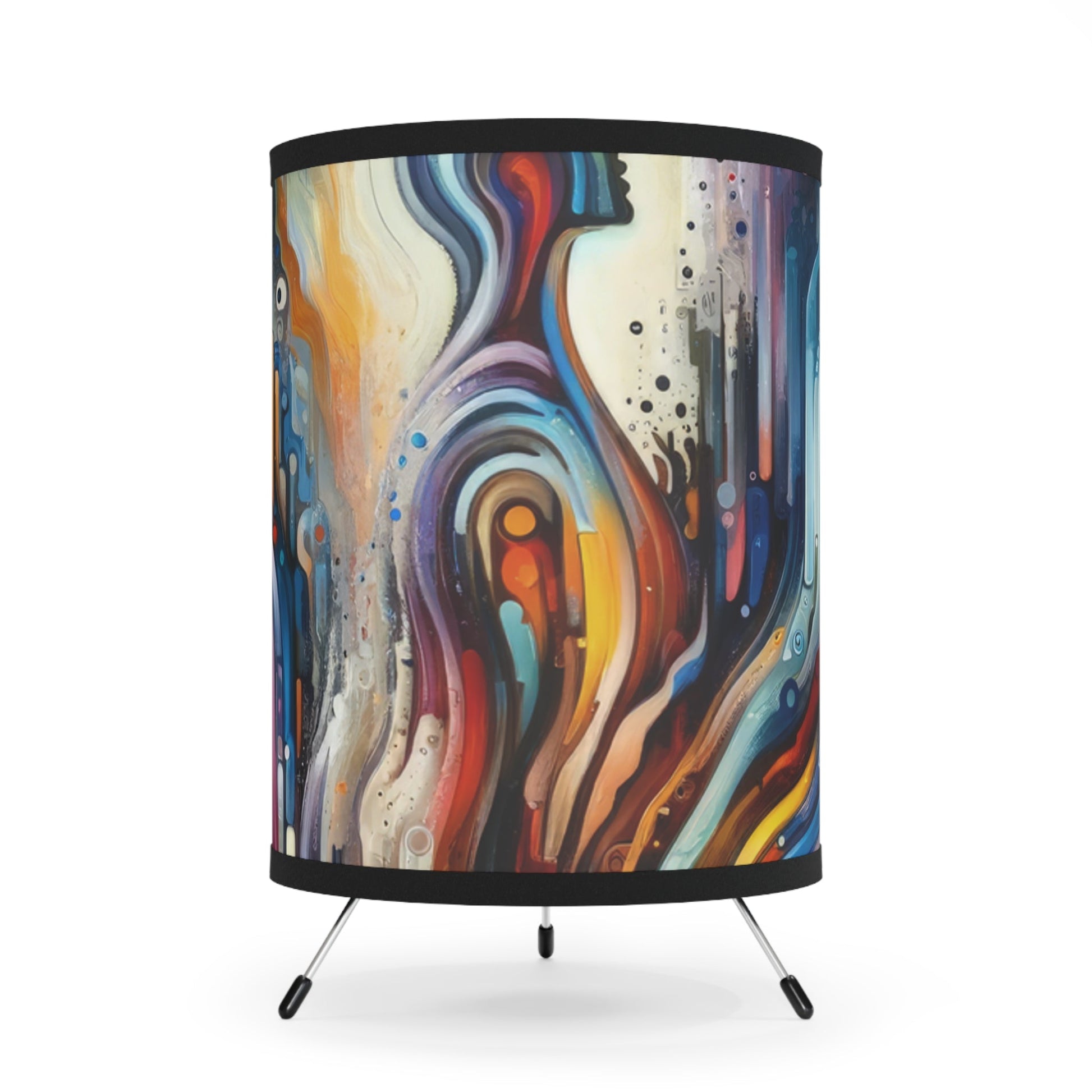 Threshold Collective Consciousness Tripod Lamp with High-Res Printed Shade, US\CA plug - ATUH.ART