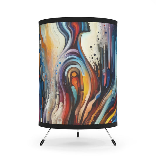 Threshold Collective Consciousness Tripod Lamp with High-Res Printed Shade, US\CA plug - ATUH.ART
