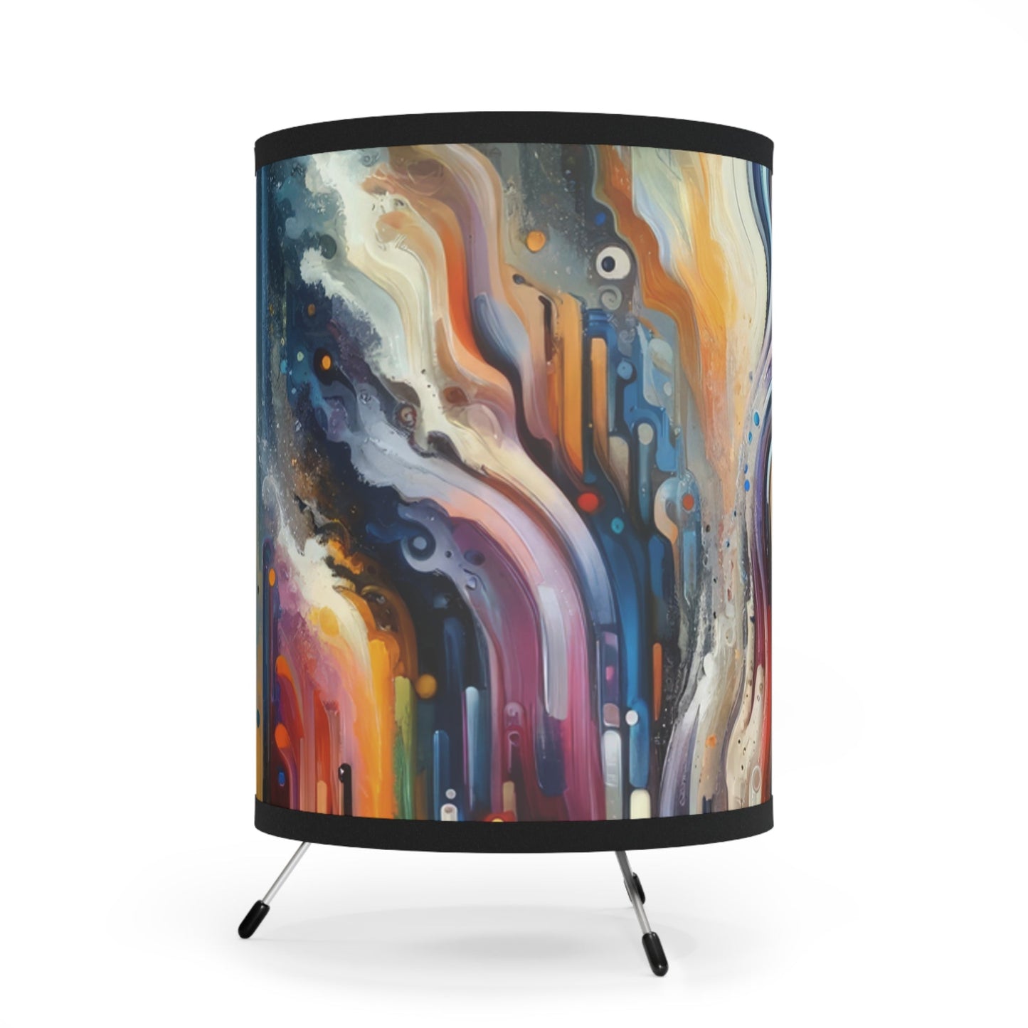 Threshold Collective Consciousness Tripod Lamp with High-Res Printed Shade, US\CA plug - ATUH.ART