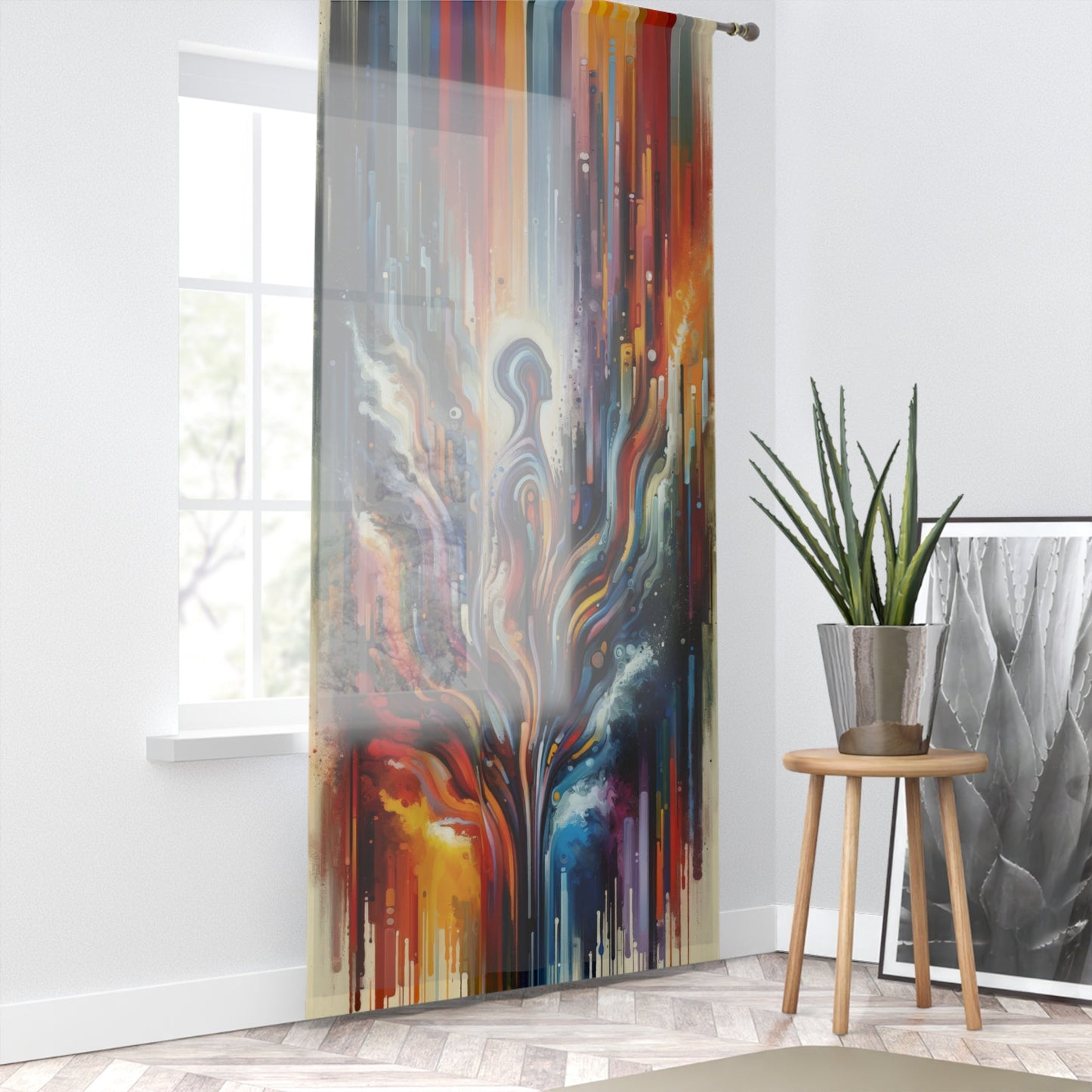 Threshold Collective Consciousness Window Curtain - ATUH.ART