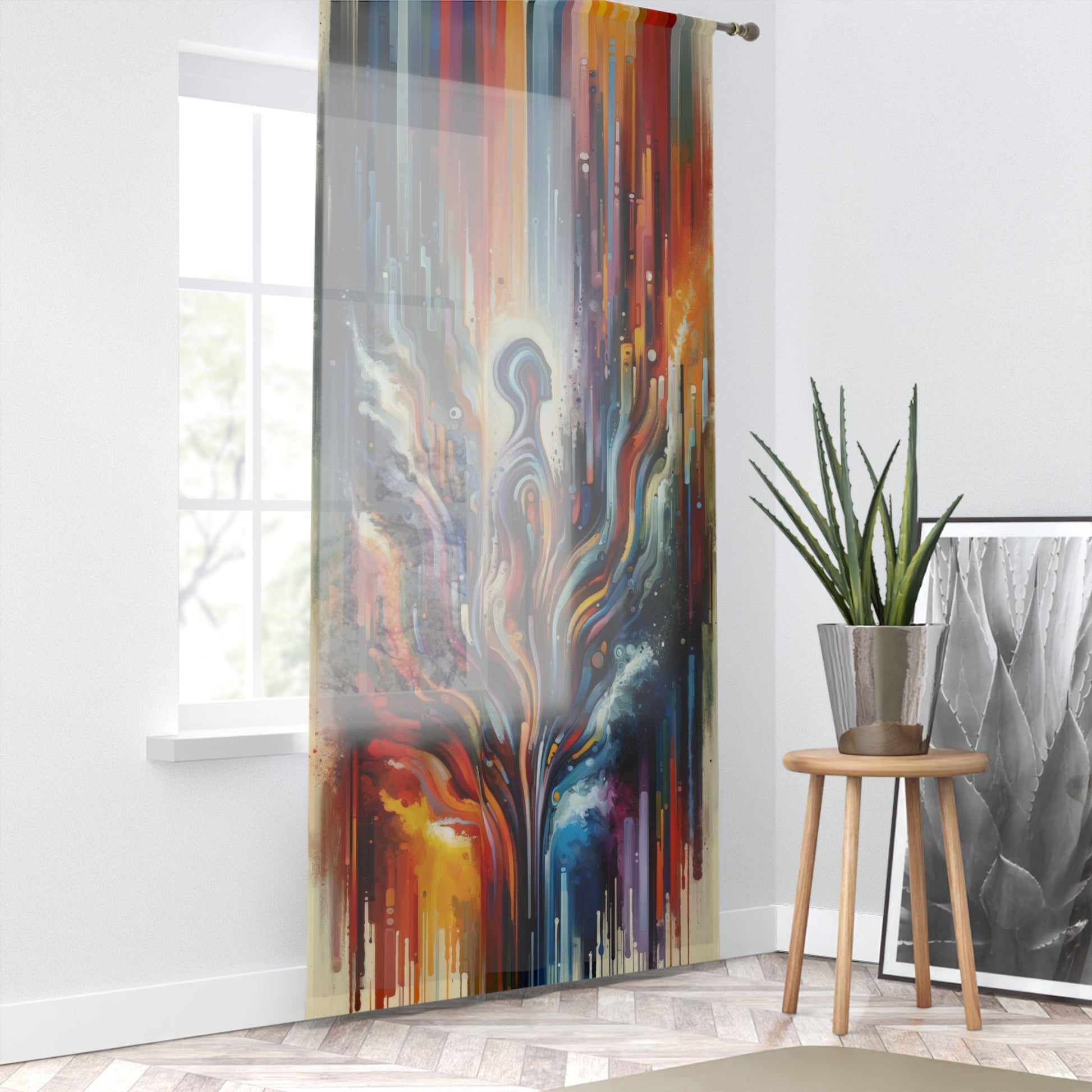 Threshold Collective Consciousness Window Curtain - ATUH.ART