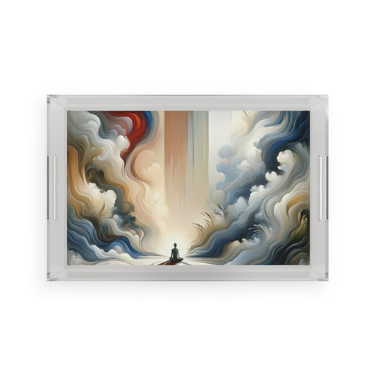 Tranquil Haven Respite Acrylic Serving Tray - ATUH.ART