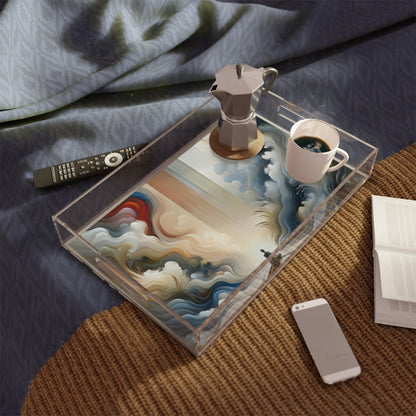 Tranquil Haven Respite Acrylic Serving Tray - ATUH.ART