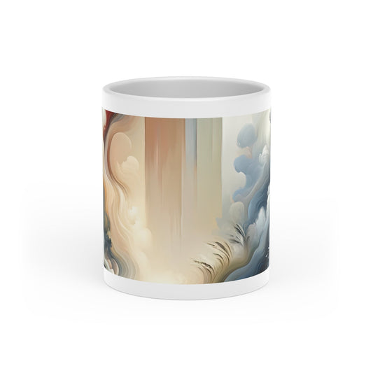 Tranquil Haven Respite Heart-Shaped Mug - ATUH.ART