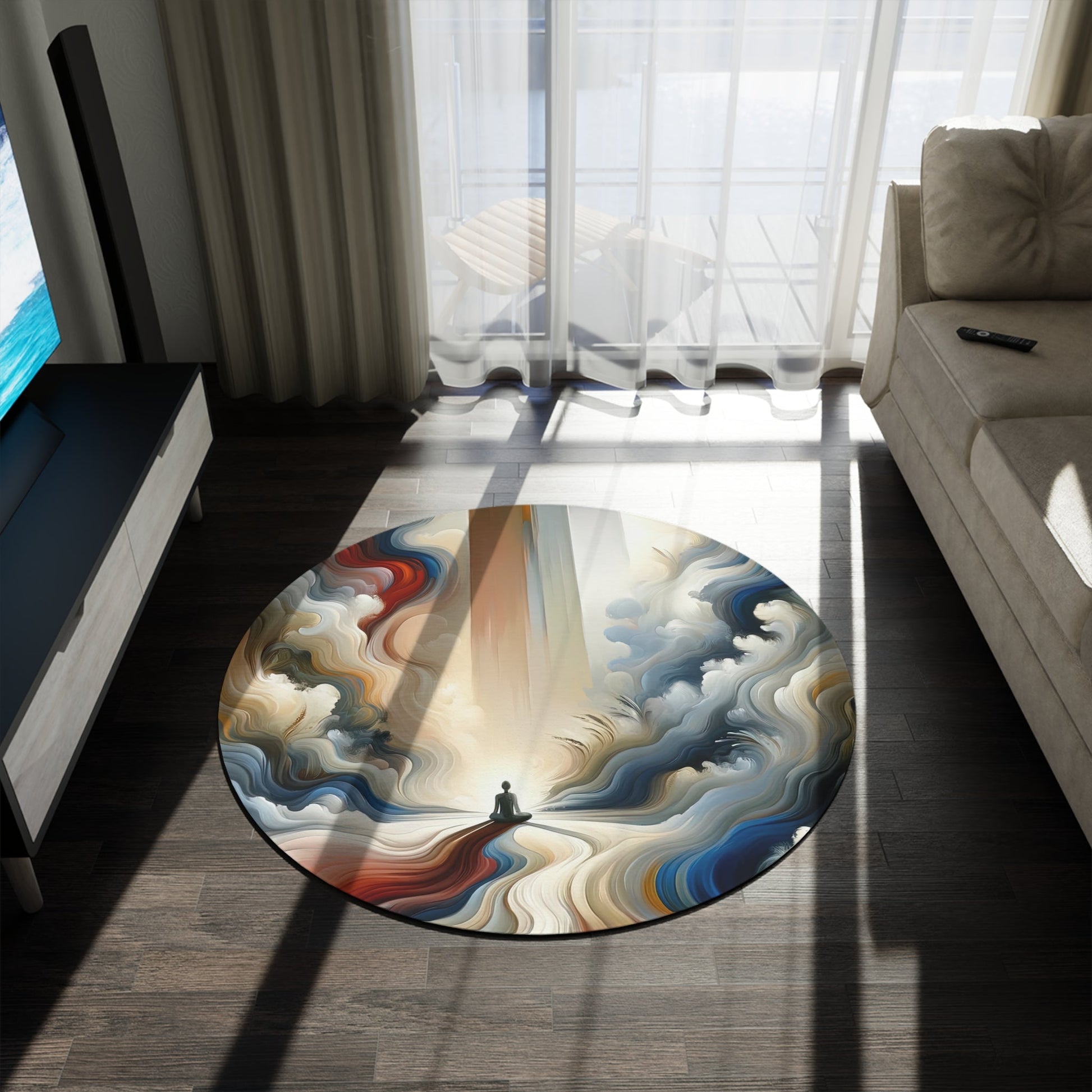 Tranquil Haven Respite Round Rug - ATUH.ART