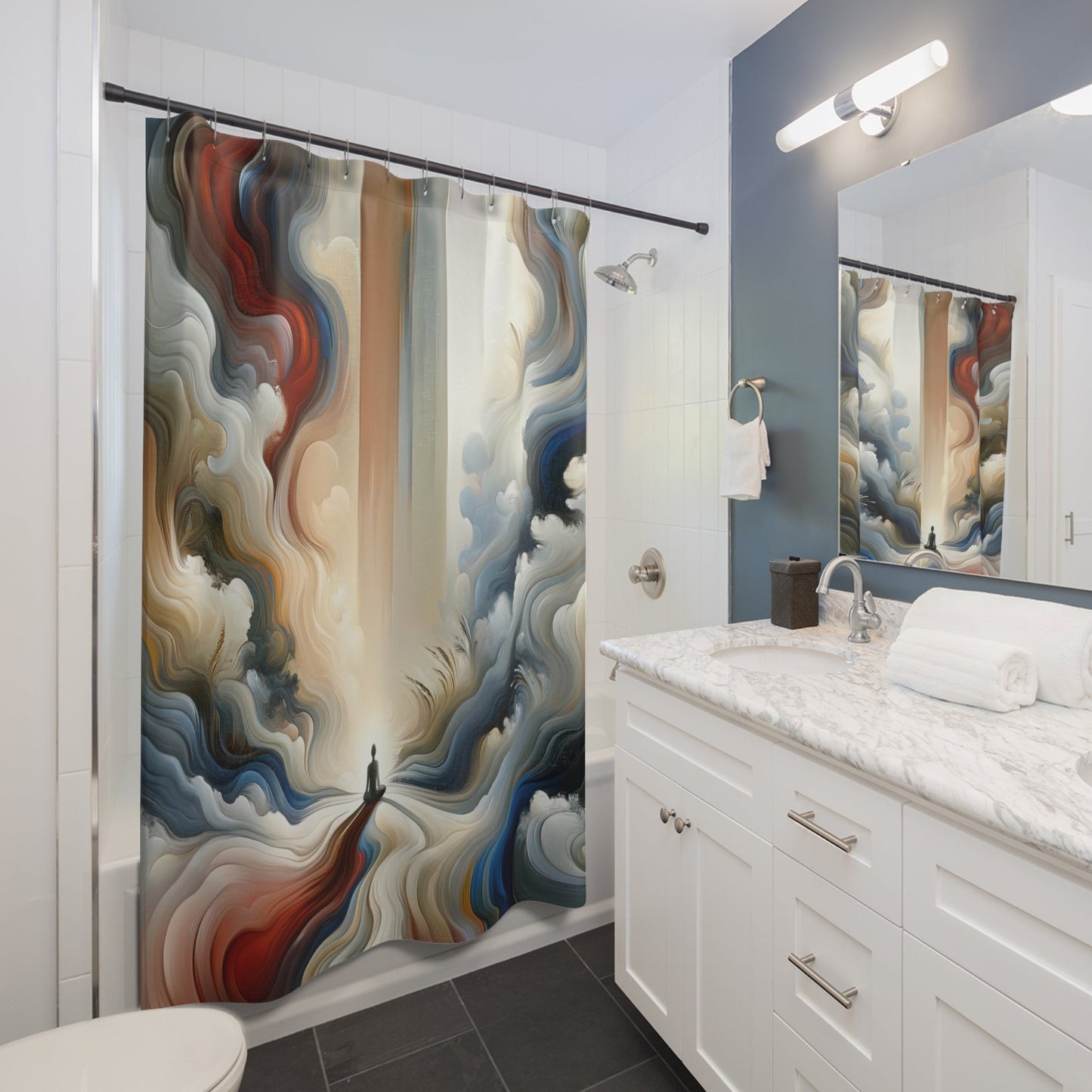 Tranquil Haven Respite Shower Curtains - ATUH.ART