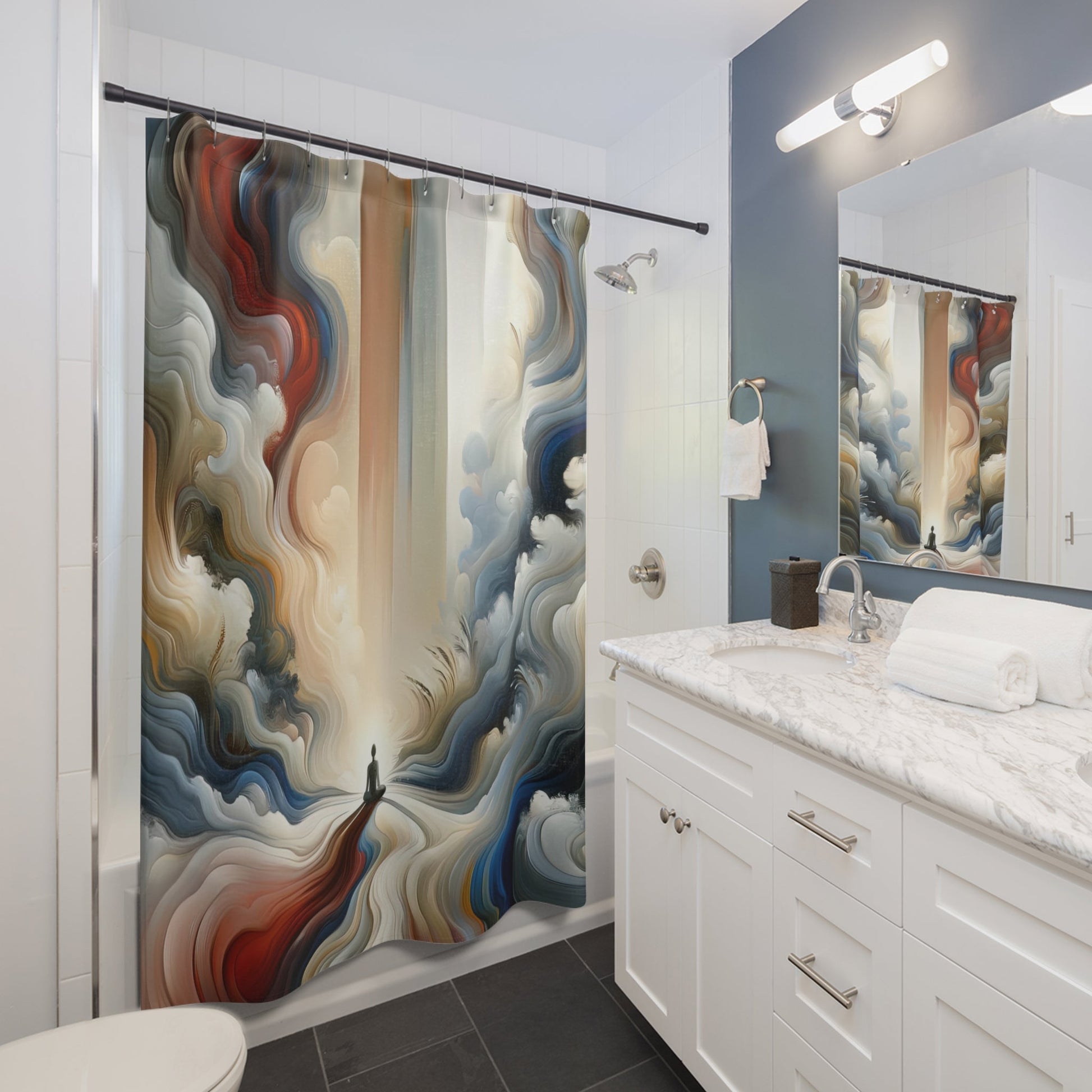 Tranquil Haven Respite Shower Curtains - ATUH.ART