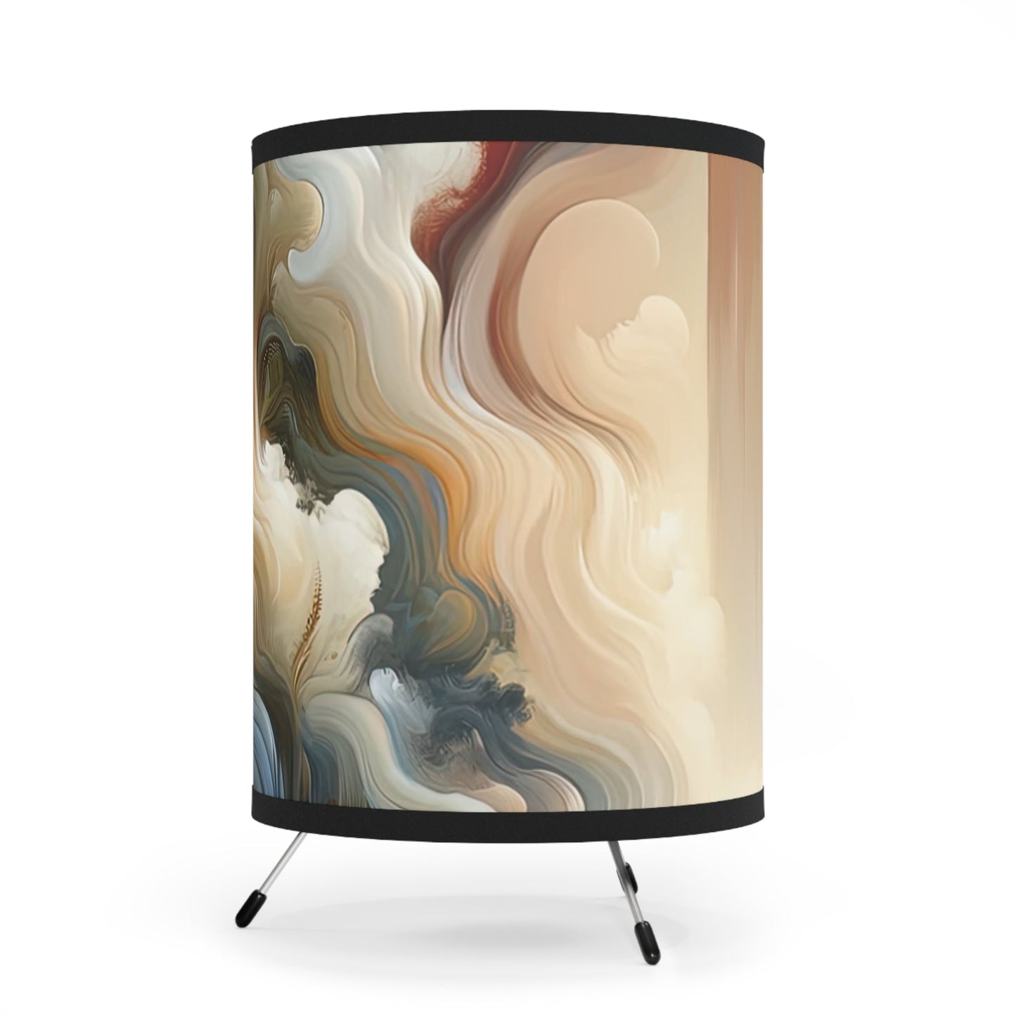 Tranquil Haven Respite Tripod Lamp with High-Res Printed Shade, US\CA plug - ATUH.ART