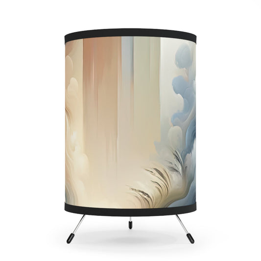 Tranquil Haven Respite Tripod Lamp with High-Res Printed Shade, US\CA plug - ATUH.ART
