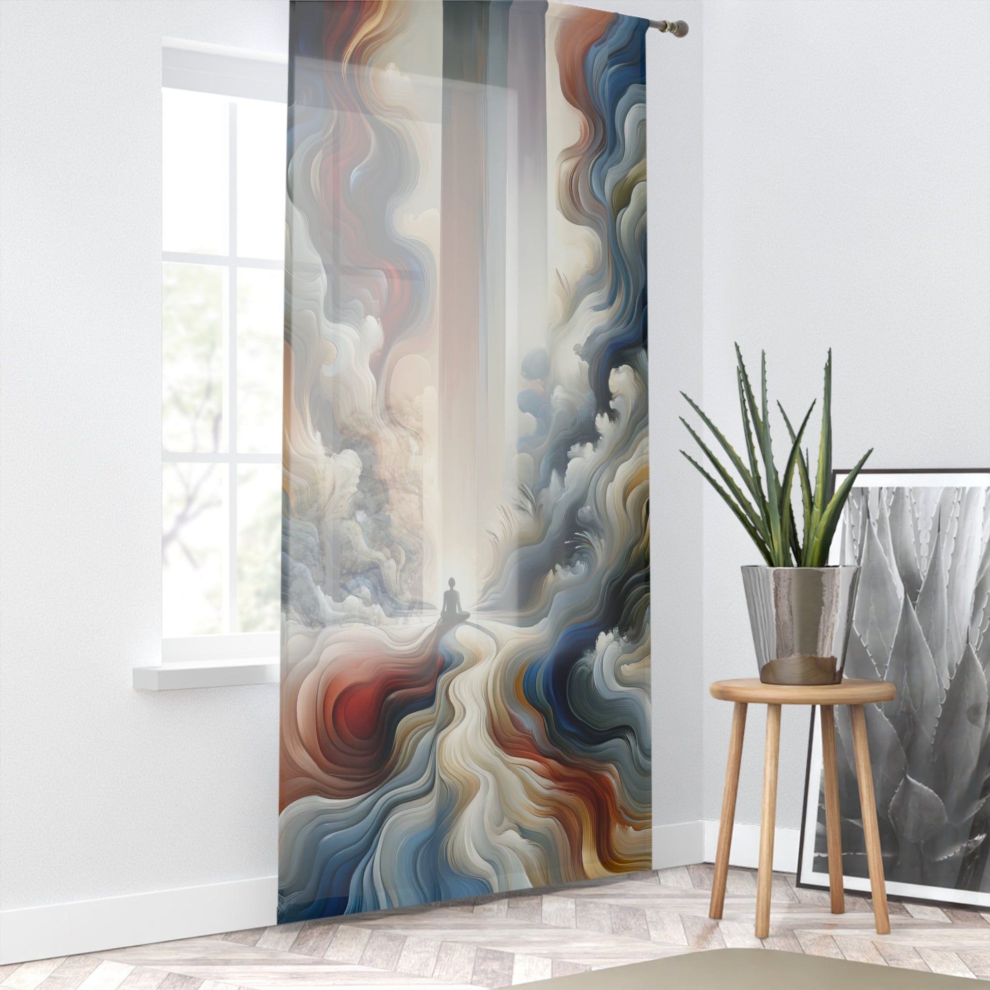 Tranquil Haven Respite Window Curtain - ATUH.ART